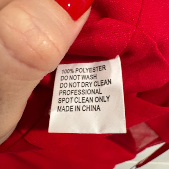 NWT Ieena Mac Duggal red mesh gown 11698 - Picture 9 of 9